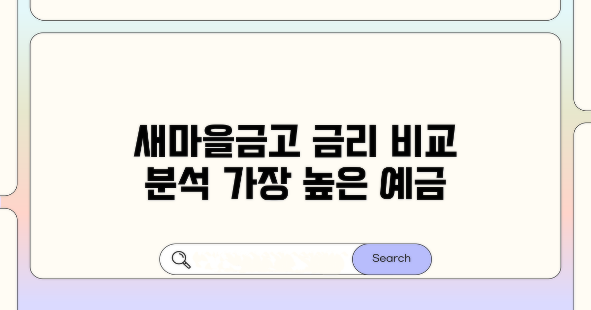 새마을금고 예금, 금리 비교 분석