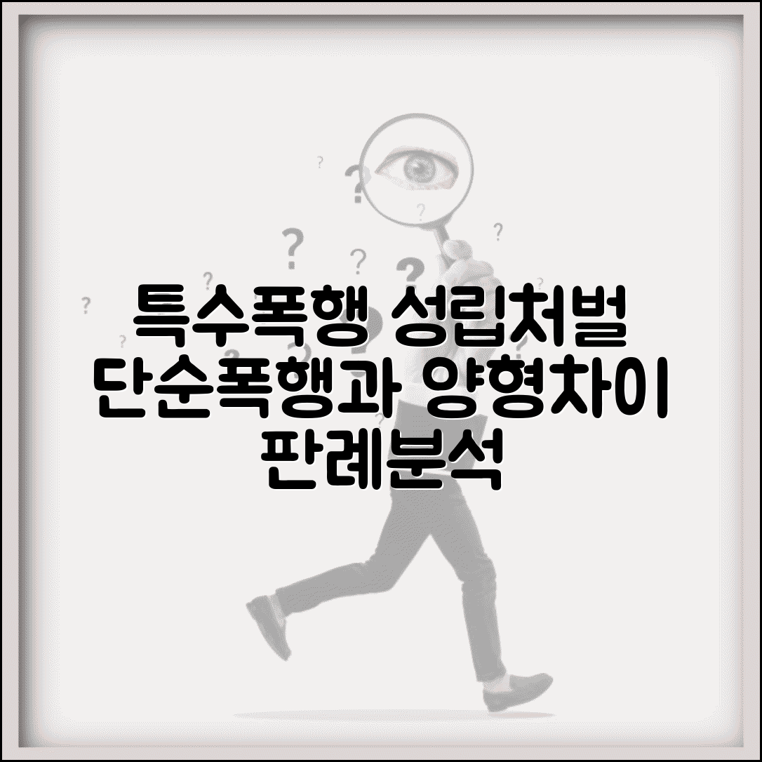 특수폭행죄 성립 조건 및 처벌 | 단순폭행과 양형 차이 및 판례 분석