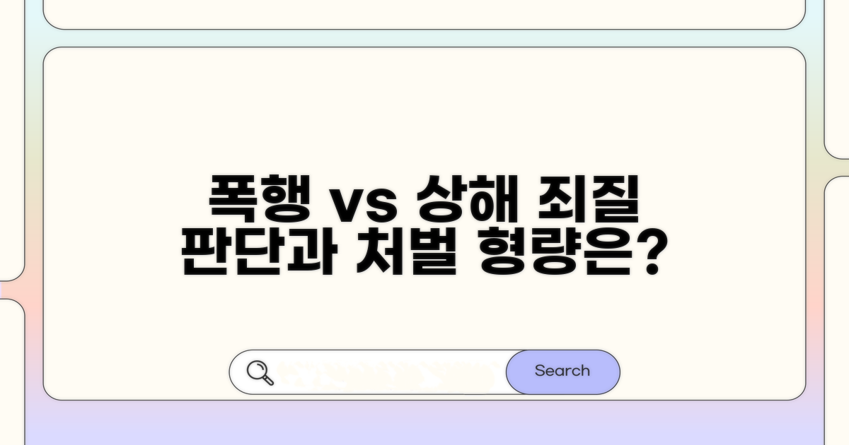 단순 폭행과의 차이 및 처벌 수위