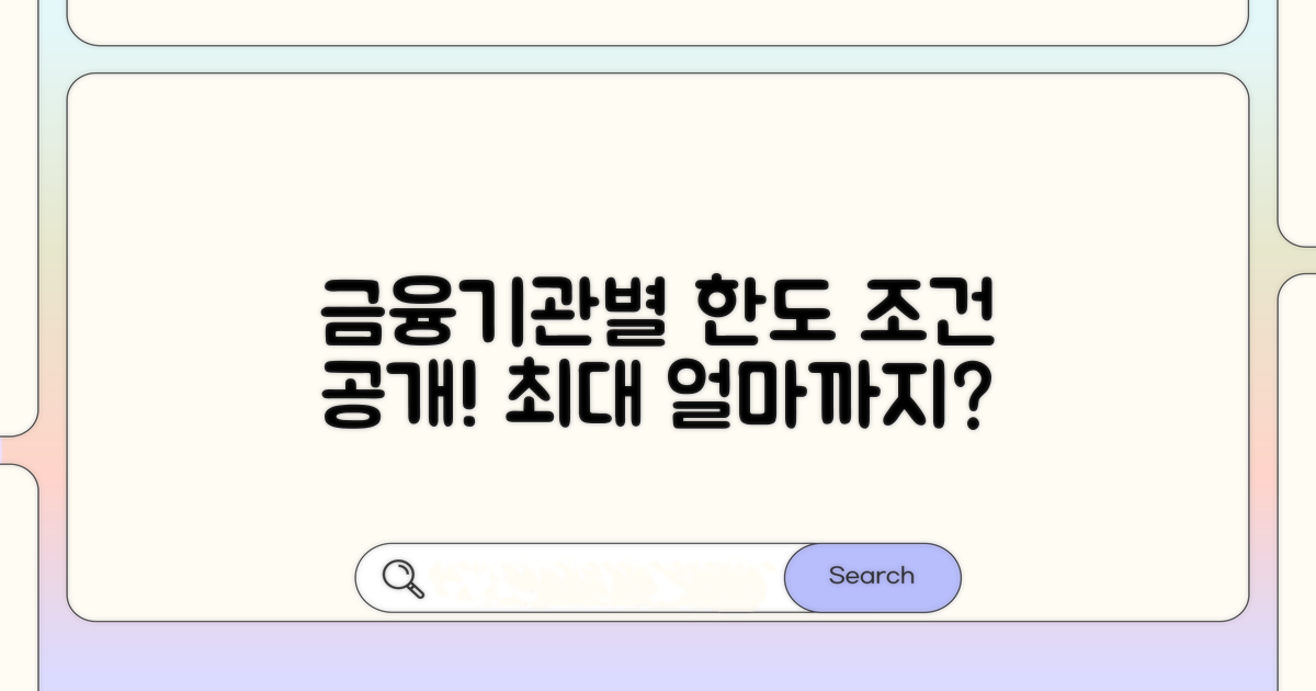 금융기관별 이용 가능 금액 조건