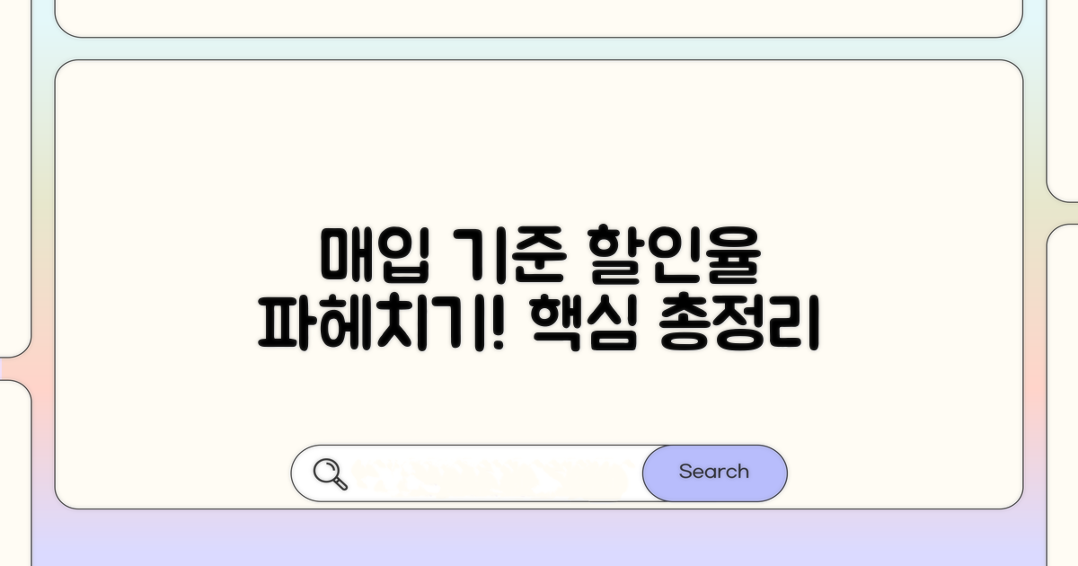 매입 기준과 할인율 완벽 분석