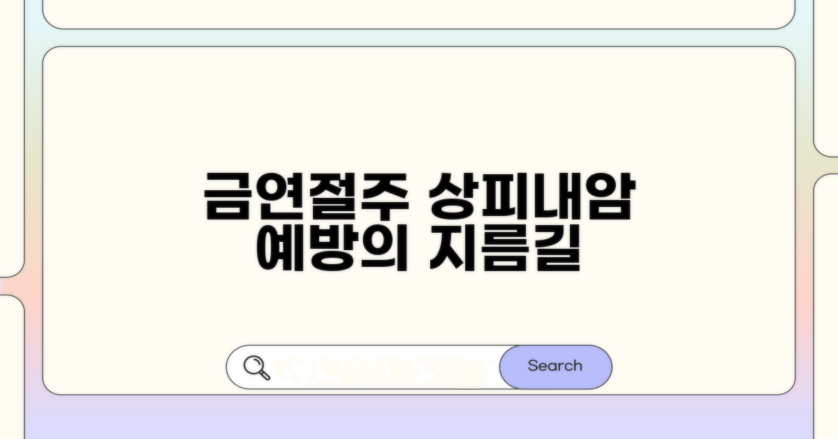 금연과 절주, 상피내암 예방의 지름길
