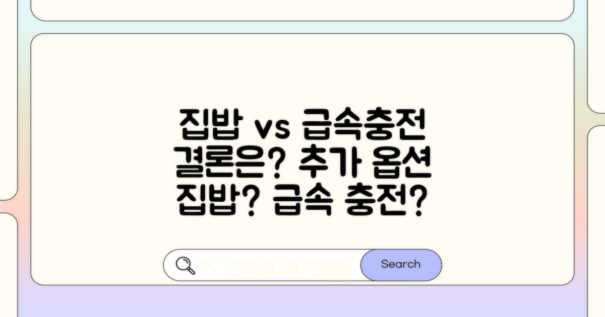 집밥 vs 공공 급속 충전 비교