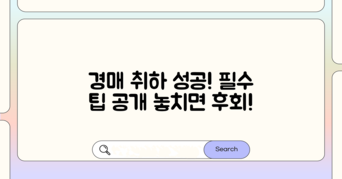 경매 취하 성공을 위한 팁