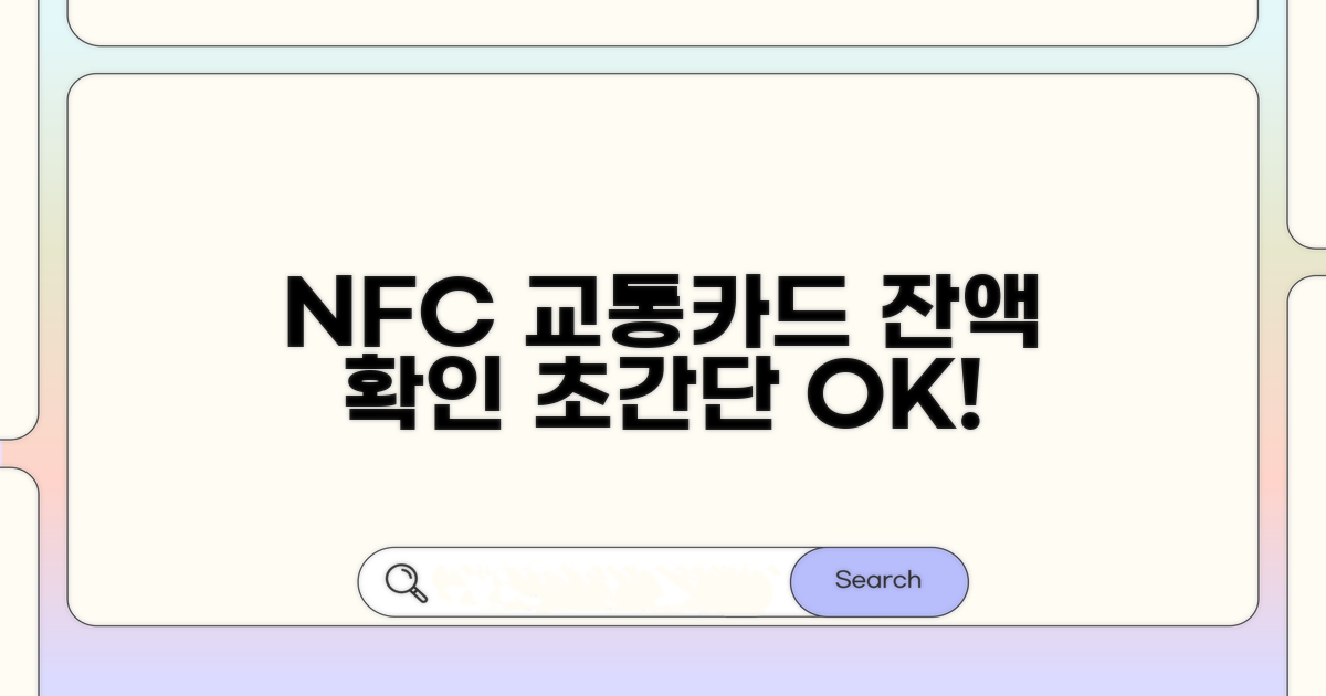 NFC 교통카드 잔액 확인 방법