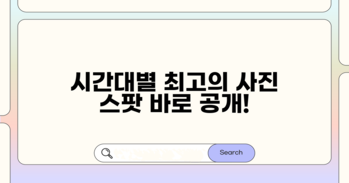 시간대별 최고의 사진 스팟 공개