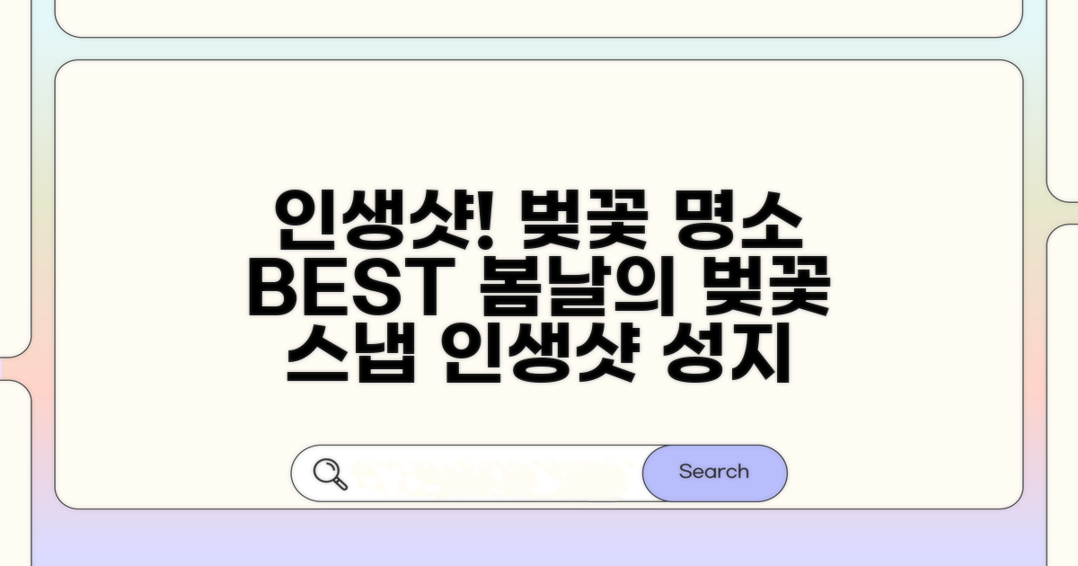 인생샷 건지는 벚꽃 명소 추천