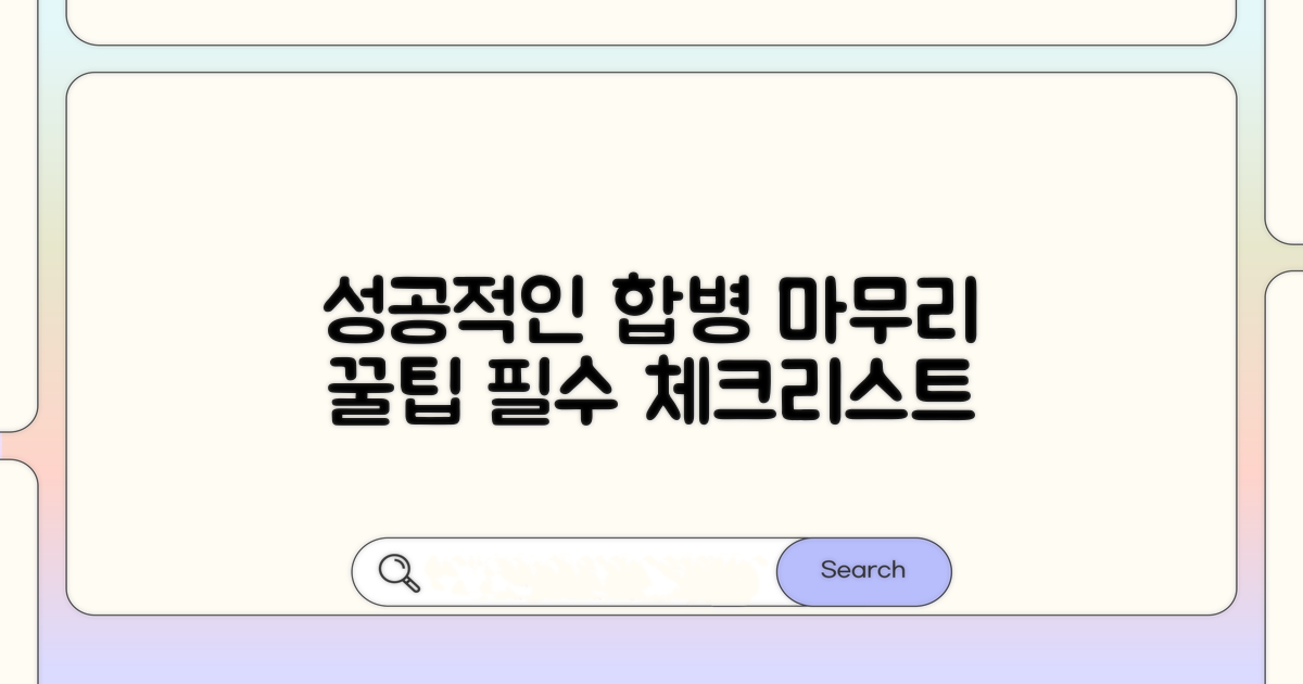 성공적인 합병 마무리 팁