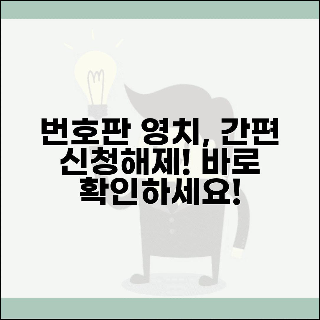 자동차 번호판 영치 간편 신청과 해제 방법