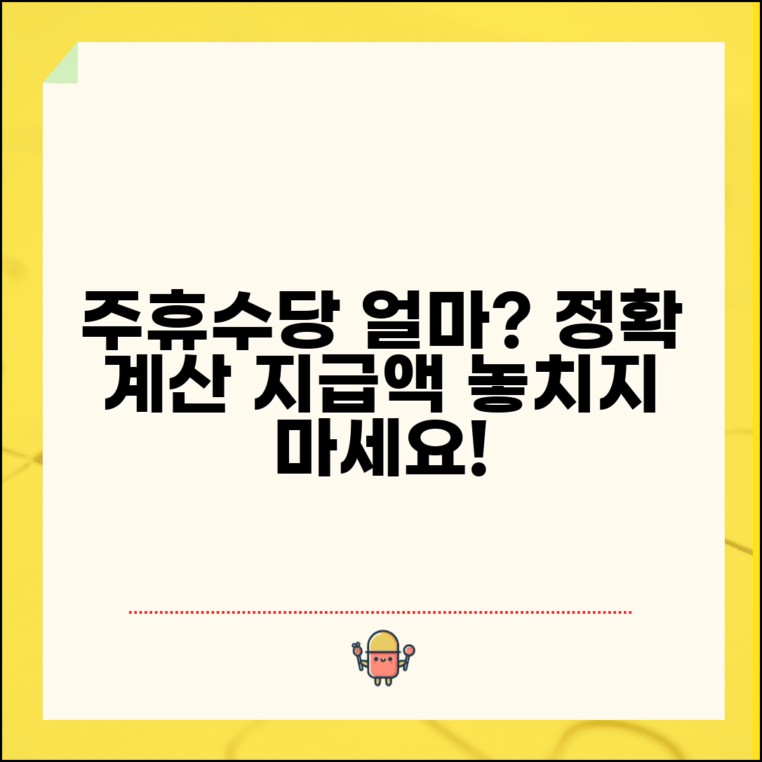주휴수당 얼마나 받을까 계산과 지급액 예상