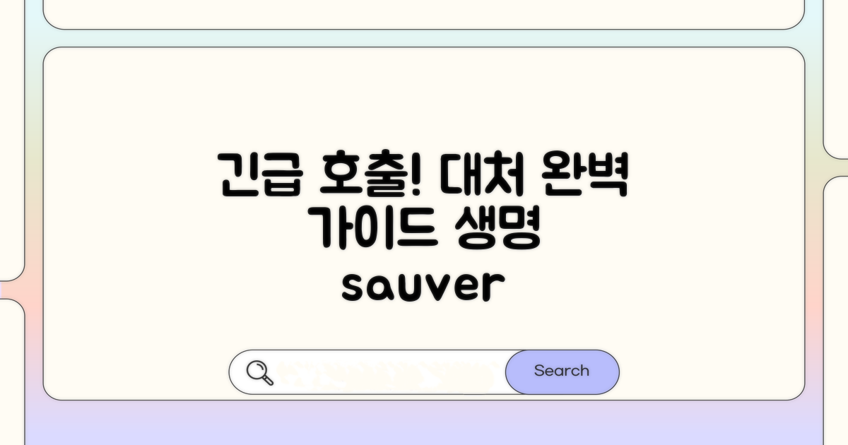 긴급 호출 시 대처 요령