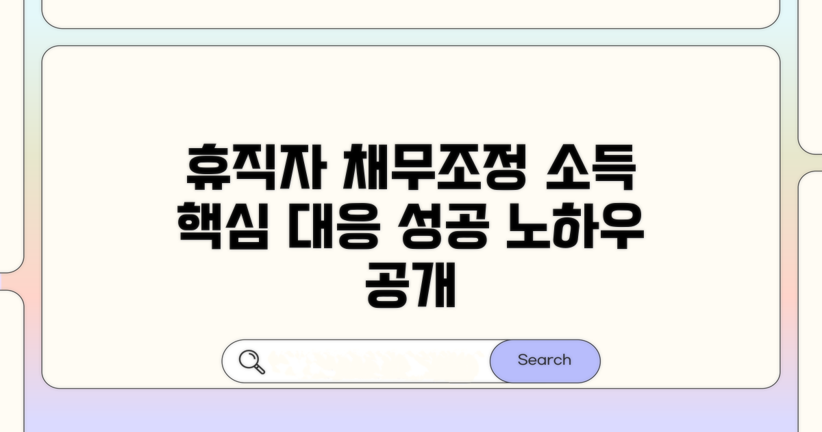 휴직자 채무조정: 소득 변화 시 핵심 대응법