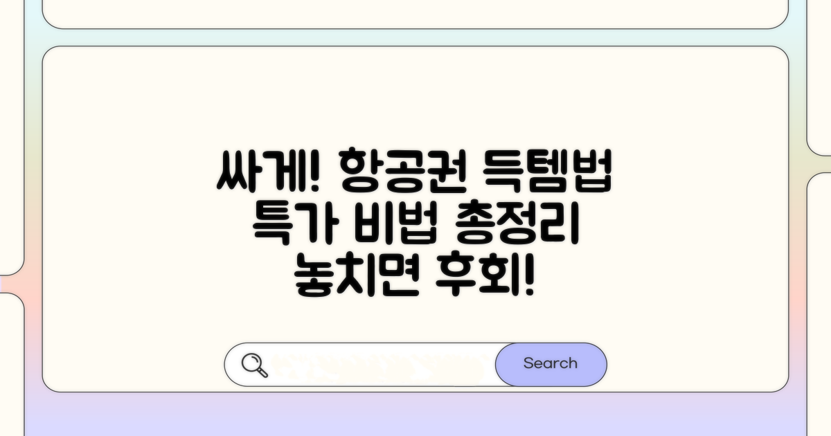 항공권 싸게 구하는 법 총정리