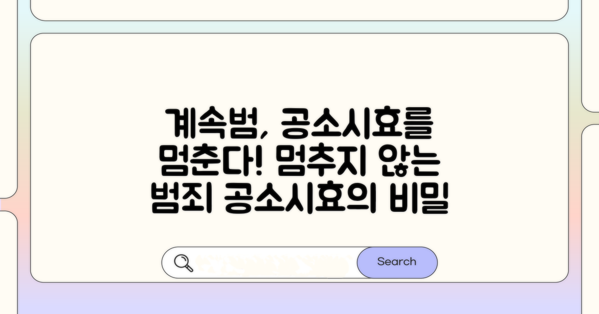 계속범 특성으로 본 공소시효