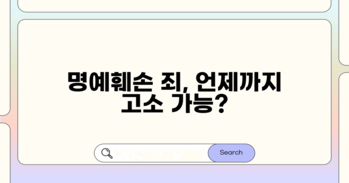명예훼손죄, 언제까지 고소할 수 있을까?
