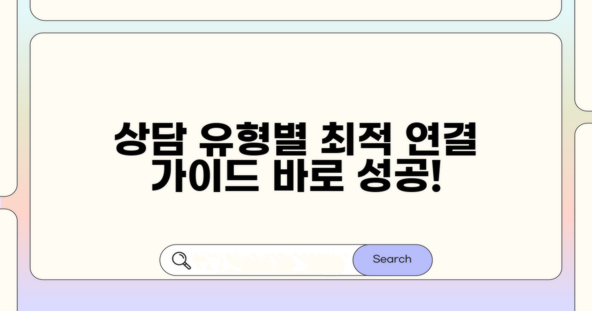 상담 유형별 최적 연결 방법 안내