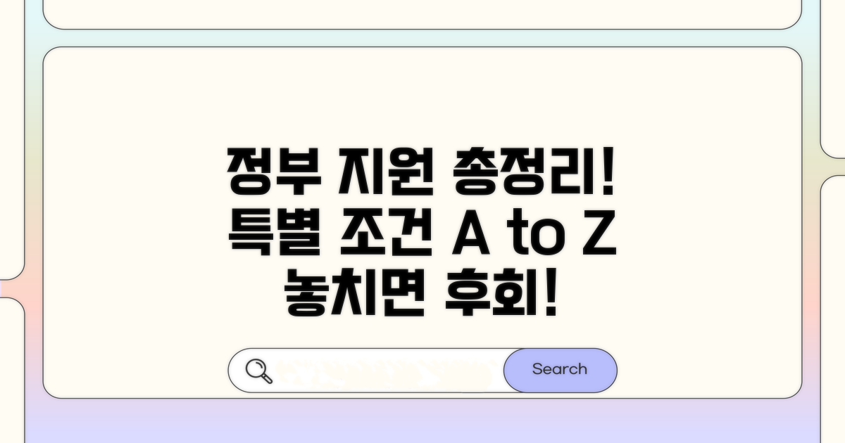 정부 지원과 특별 조건 총정리