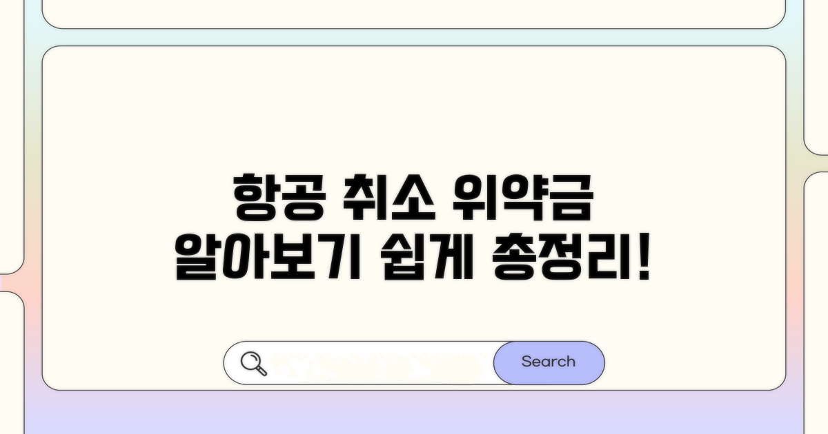 항공 취소 위약금 계산법 총정리