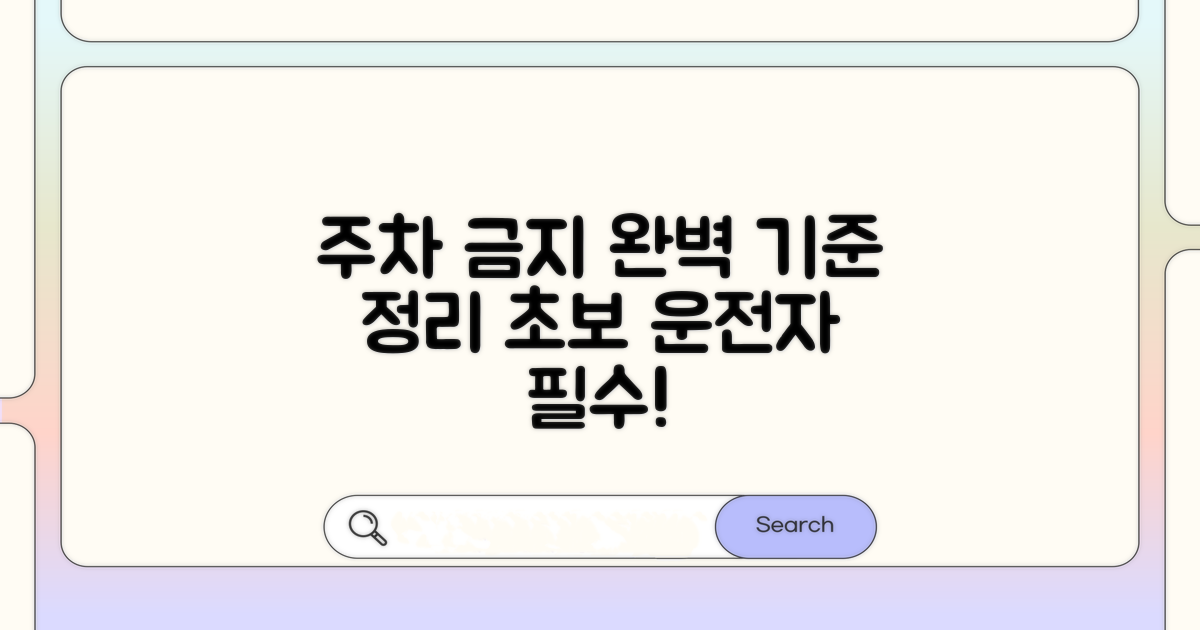 주차 금지 구역, 설치 기준 완벽 정리