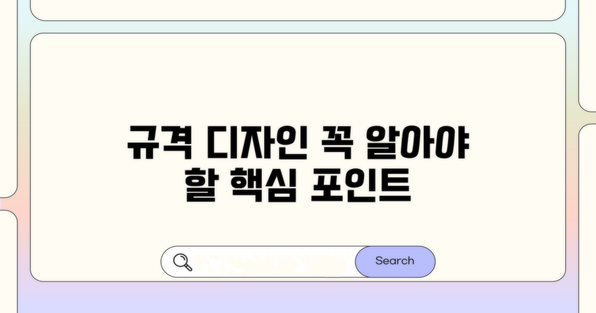 규격 및 디자인, 이것만은 꼭 알자