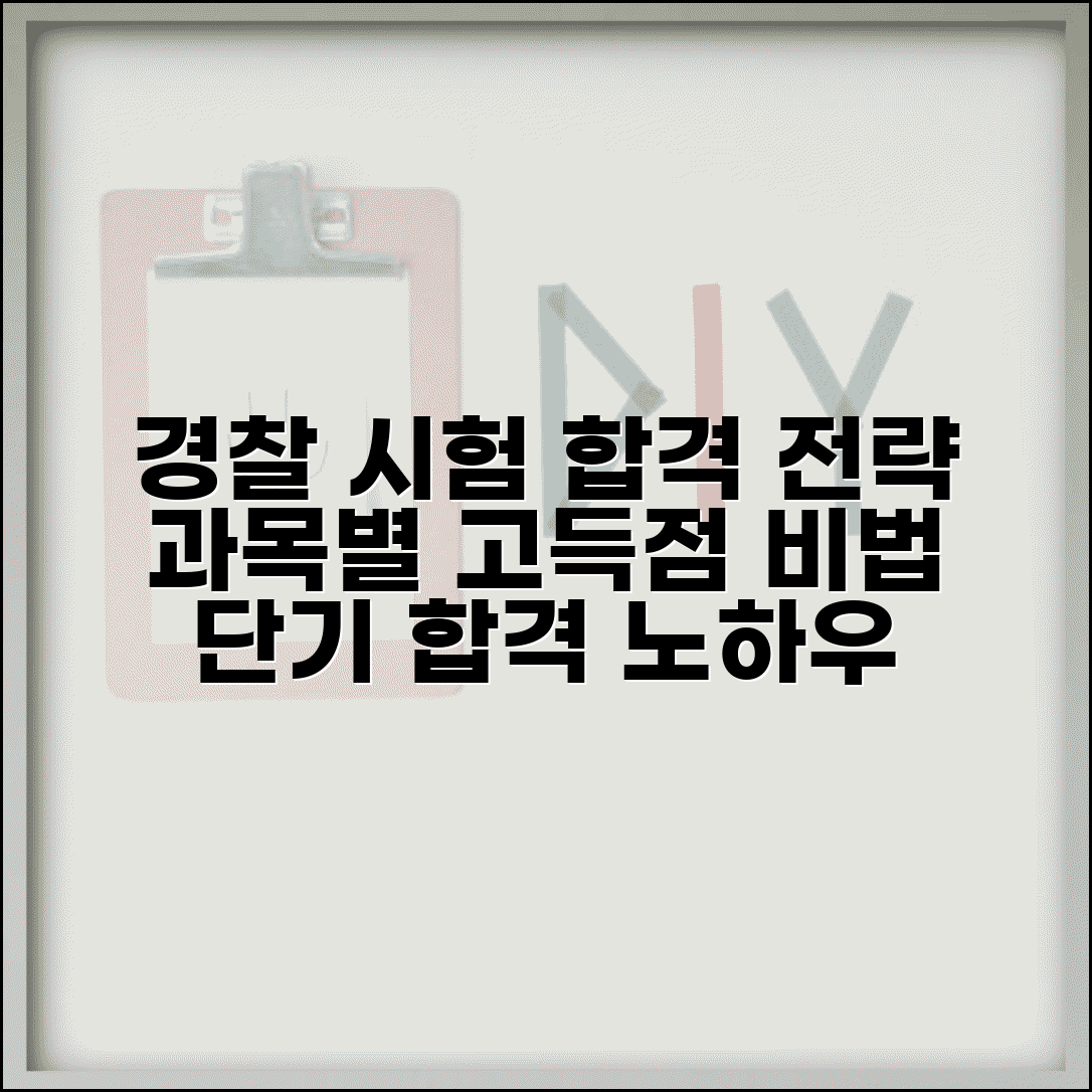 경찰공무원 시험 과목별 합격 전략 | 경찰 공무원 준비 기간 및 방법 총정리