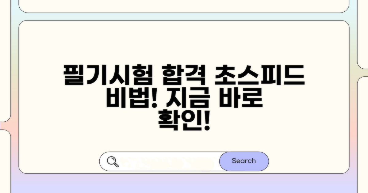 필기시험 합격 노하우 공개
