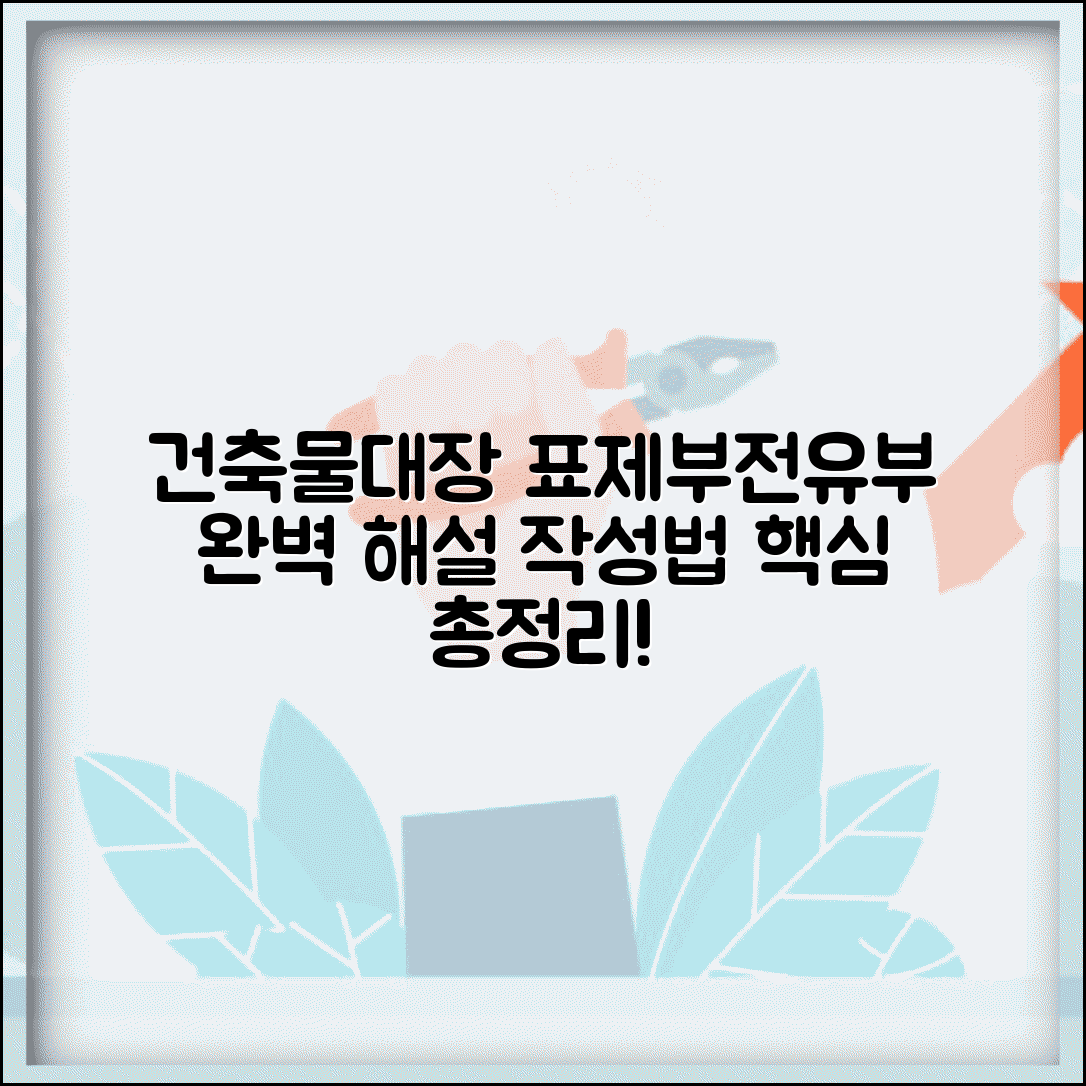 건축물대장 표제부 전유부 | 건축물대장 구성 요소 완벽 해설 및 작성법 총정리