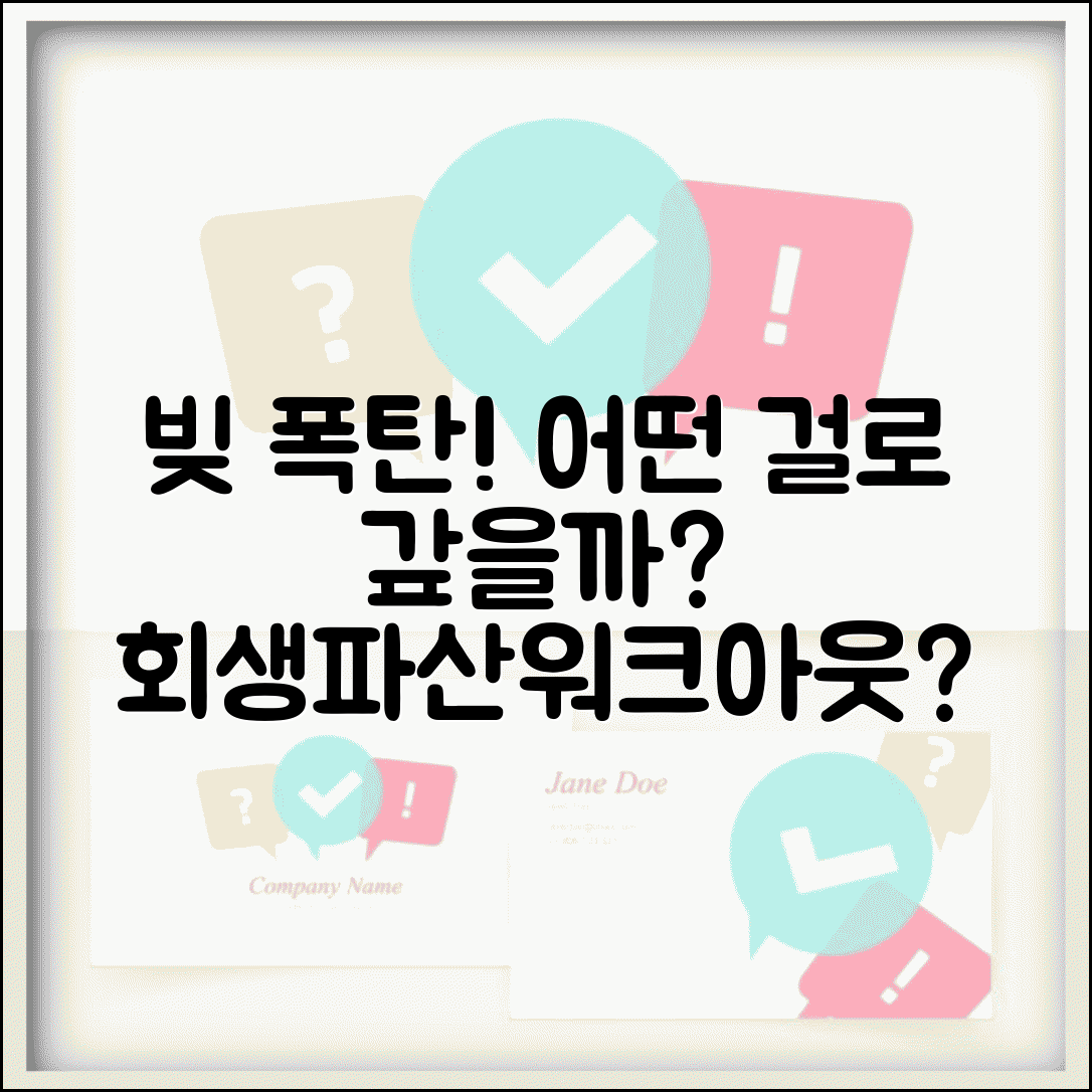 빚 너무 많아 못 갚을 때 | 개인회생 파산 워크아웃 채무조정 선택 기준은?