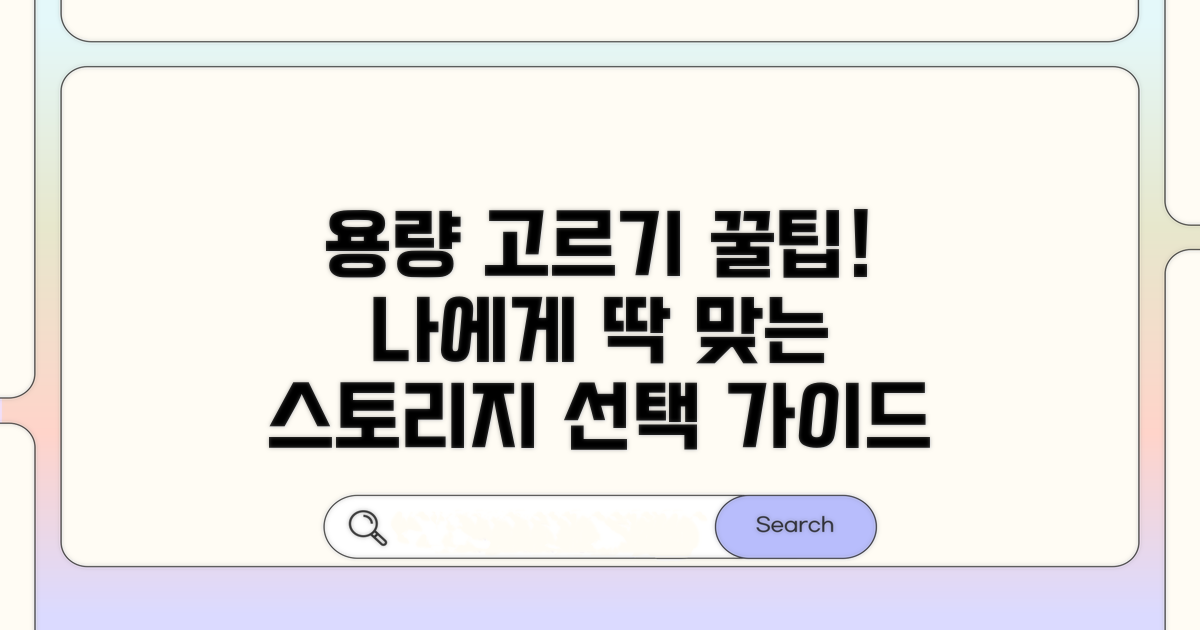 나에게 맞는 저장용량 고르기