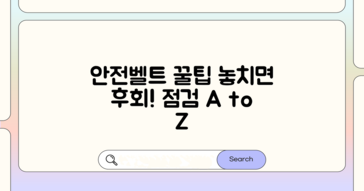 안전벨트 점검 꿀팁과 주의할 점