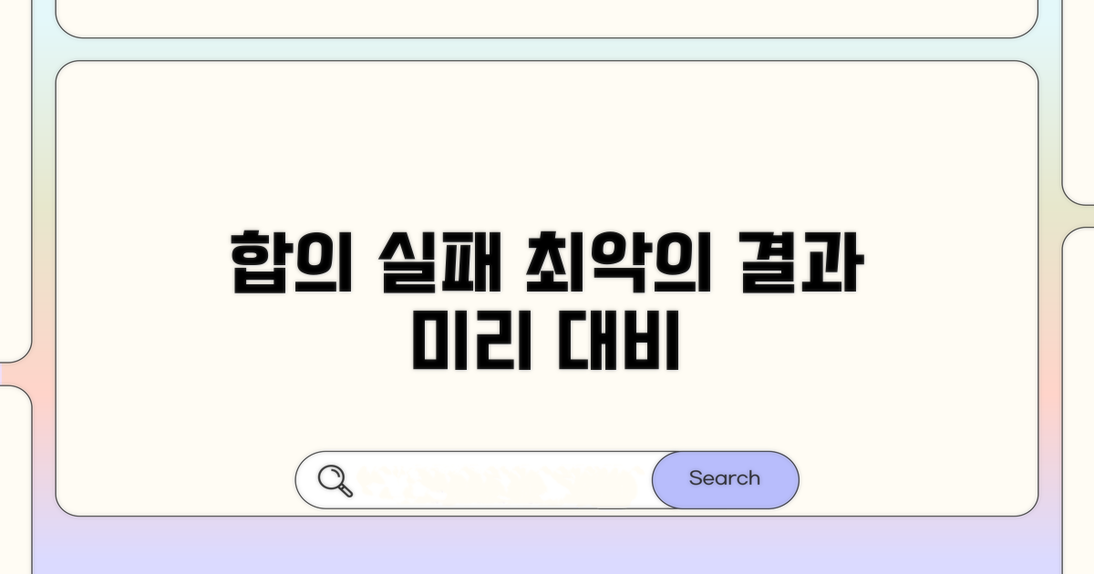 합의 실패 시 불이익과 대비책