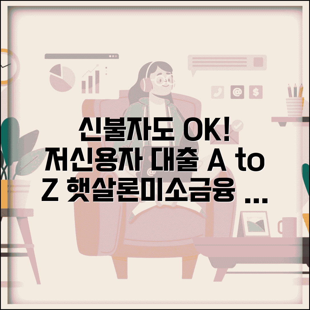신용불량자도 대출 가능한 곳 있나요 | 저신용자대출, 햇살론, 미소금융 조건 및 신청 방법