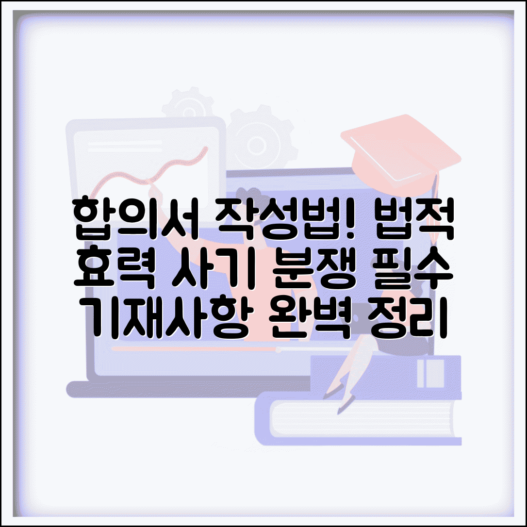합의서 작성법 법적 효력 | 사기 분쟁 해결 합의서 작성 시 필수 기재사항