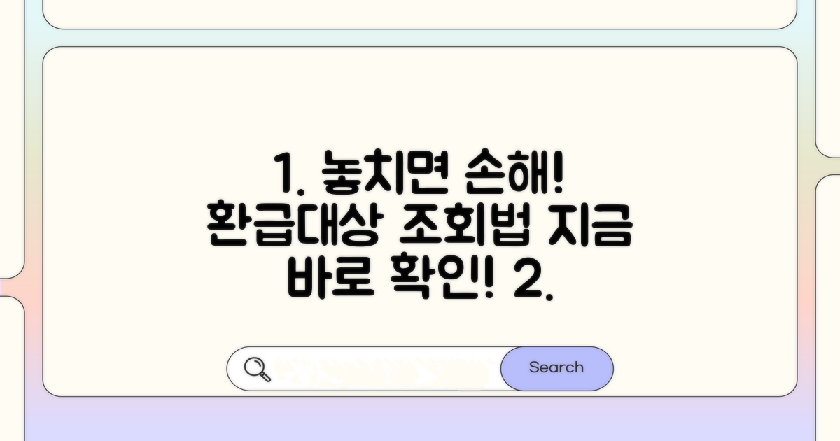 환급 가능 대상과 조회 방법