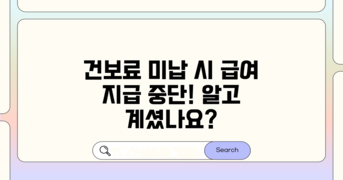 건보료 체납 시 급여 제한 패널티