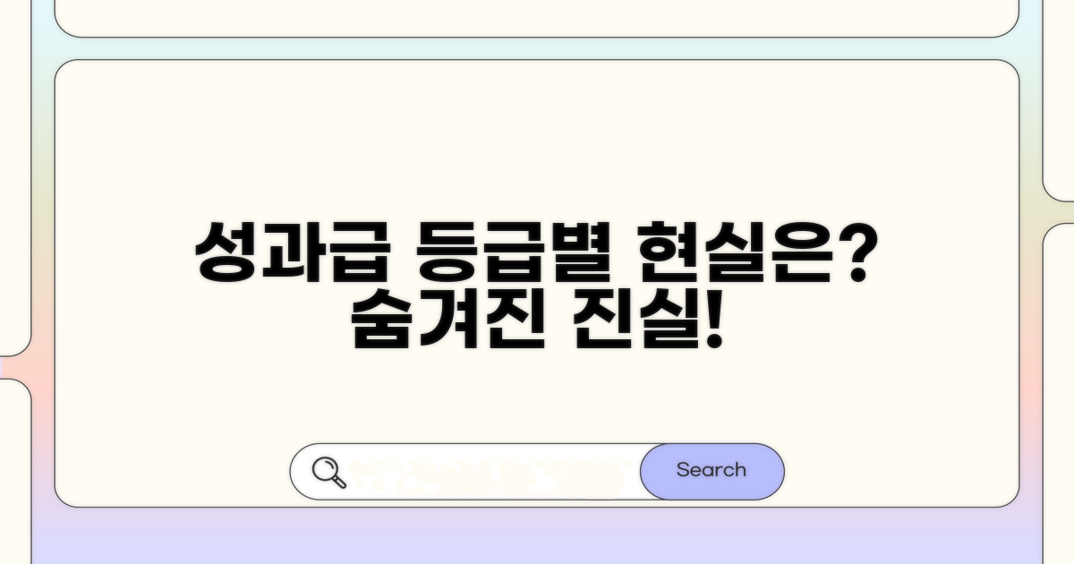 성과급 등급별 현실 파헤치기