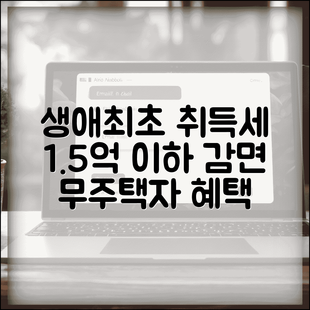 생애최초 취득세 감면조건 | 무주택자 주택구입 | 1억5천만원 이하 감면