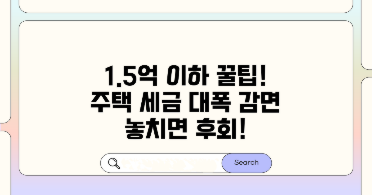 1억 5천만원 이하 주택 감면