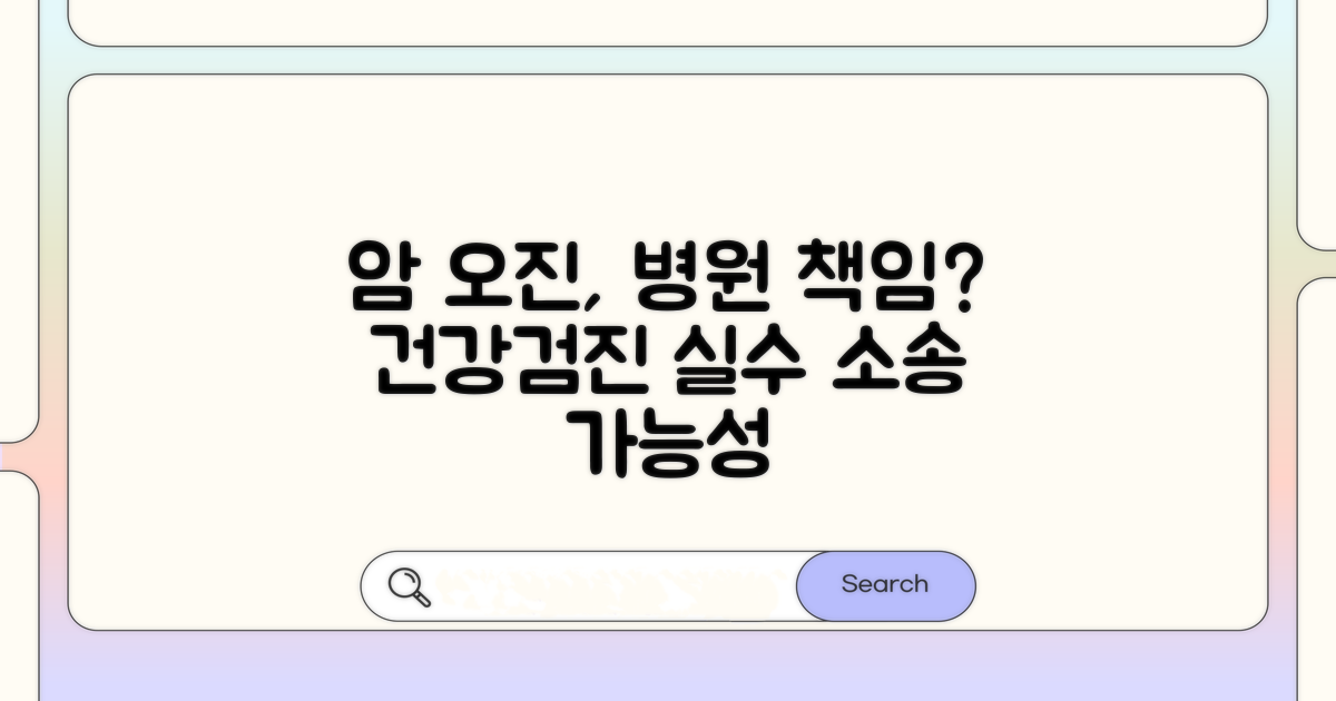 건강검진 암 오진, 병원 책임 물을 수 있나요