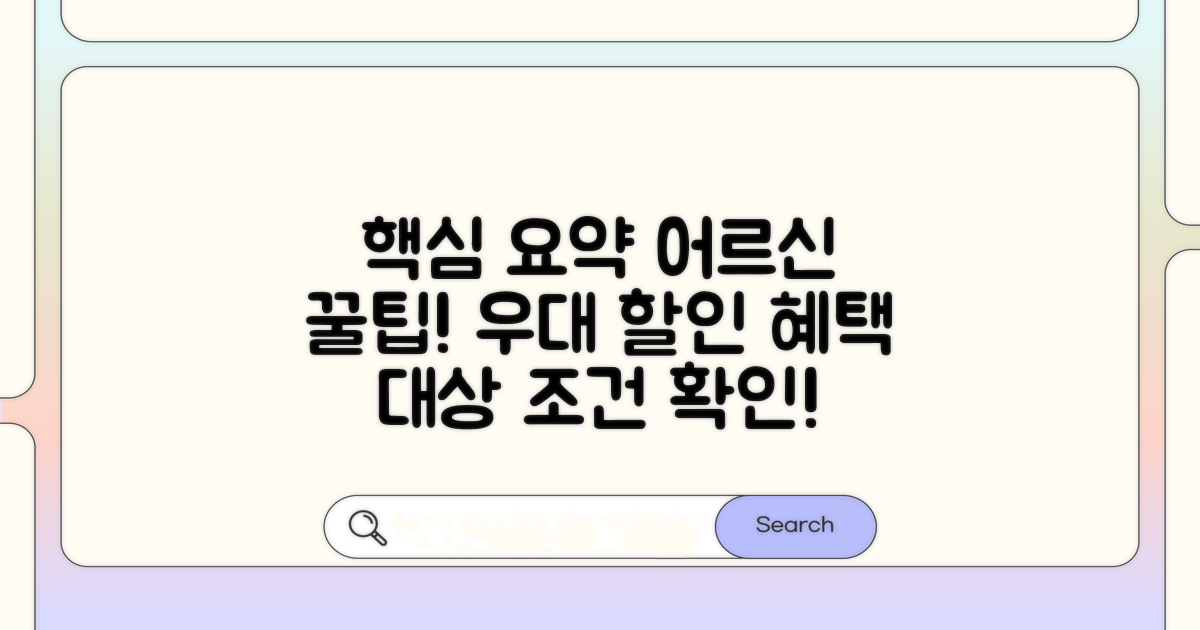 고령자 우대 할인 대상과 조건