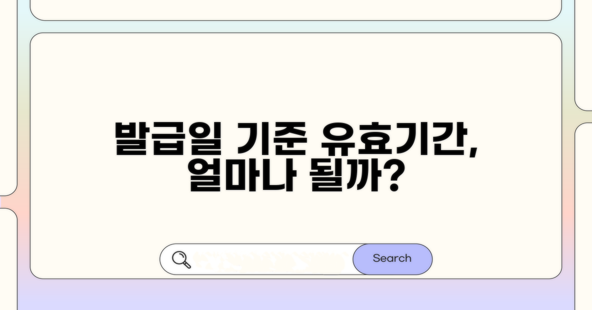 발급일 기준 유효기간, 얼마나 될까?
