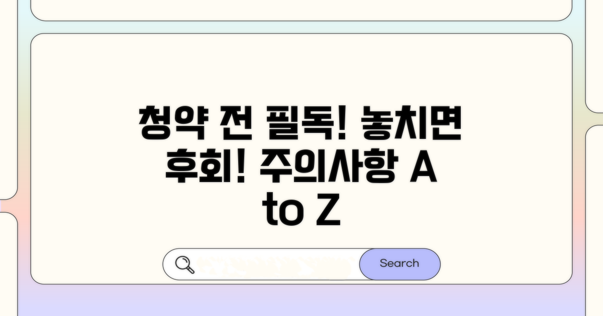 청약 전 꼭 알아야 할 주의사항