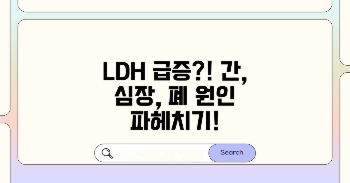 간, 심장, 폐 관련 LDH 상승 원인