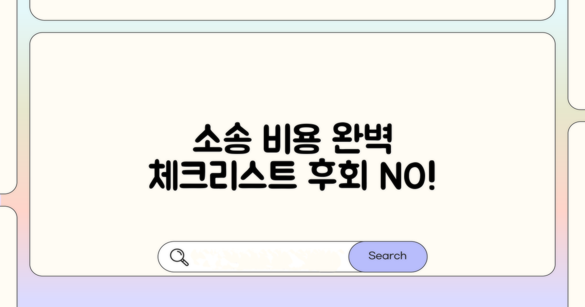 소송 전후 예상 비용 체크리스트