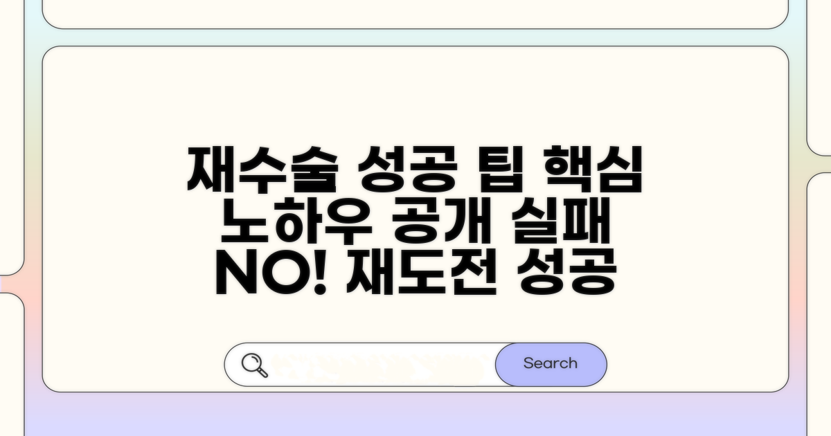 성공적인 재수술을 위한 팁