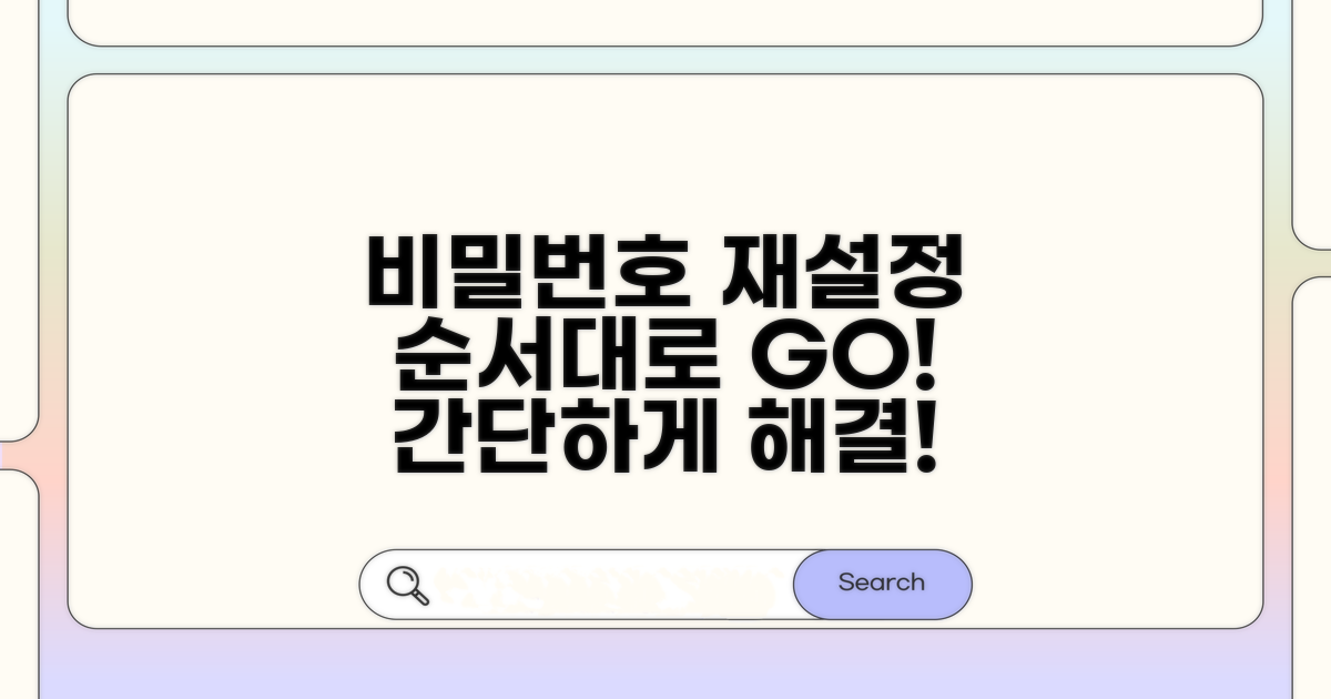 비밀번호 재설정, 순서대로 따라하세요