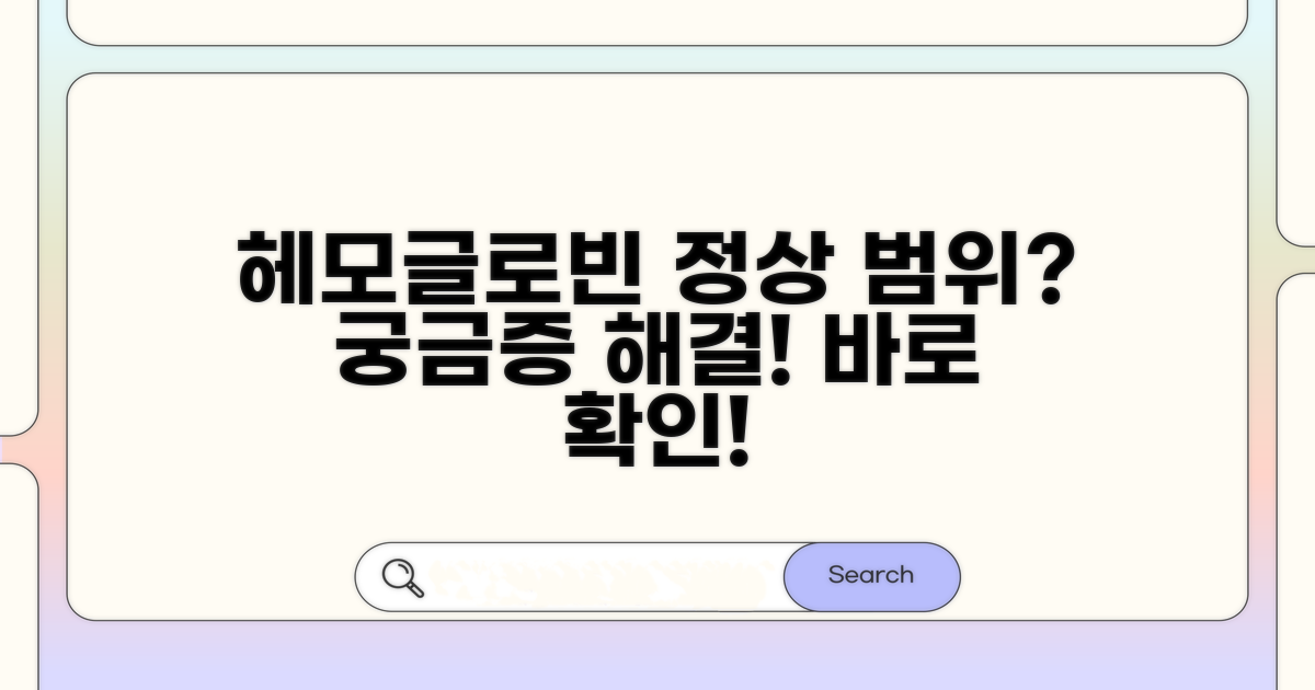 헤모글로빈 정상 범위는 얼마일까?