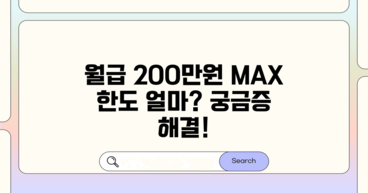 200만원 월급, 최대 한도는 얼마?