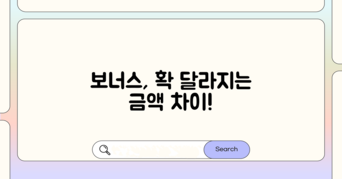 보너스 금액, 이렇게 달라져요