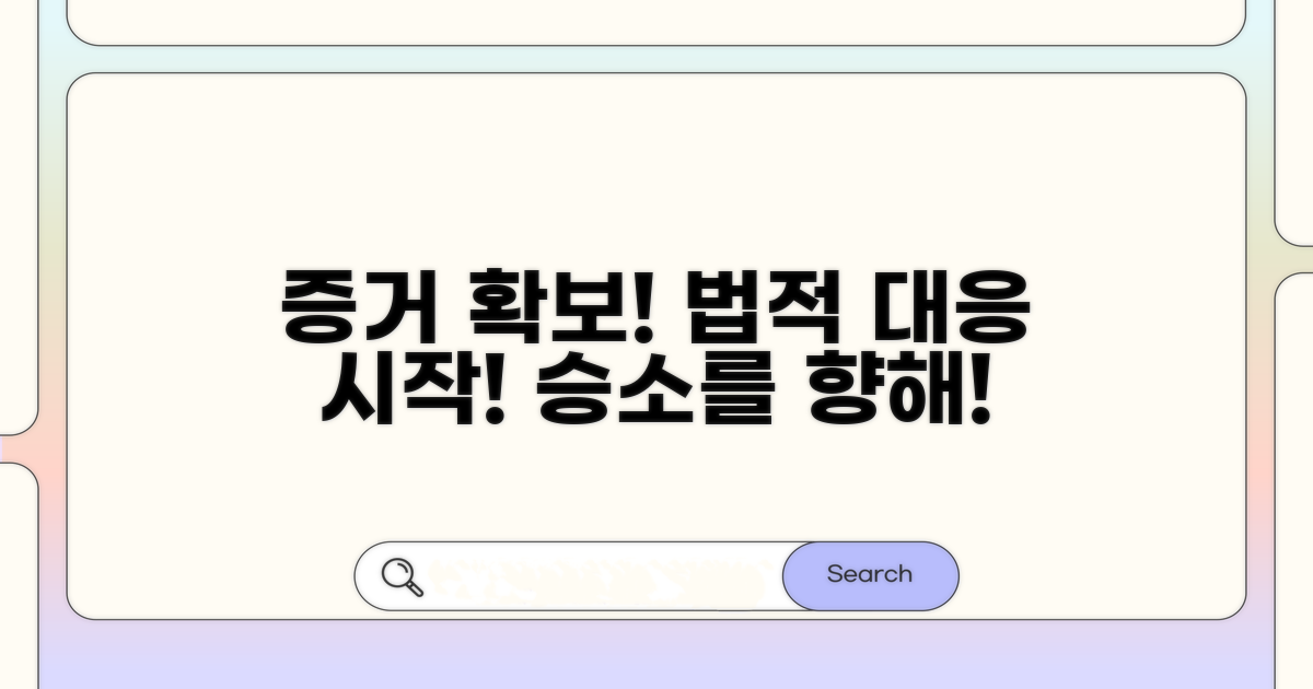 증거 확보 및 법적 대응